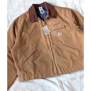 Carhartt NWT Blanket Lined Detroit Jacket USA Made XXL Helmets Hardhats J001BRN